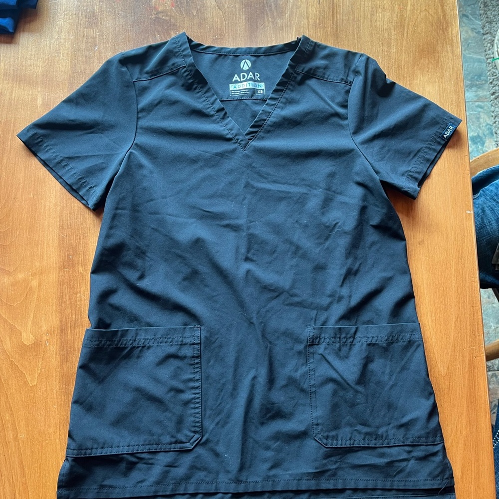 Adar Black Scrub Top
